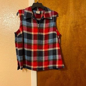 Allison Daley red blue and cream vest